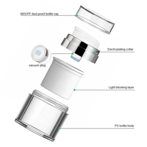 Pot à crème sans air personnalisable, étanche à la lumière et aux fuites, pour lotion, masque facial, idéal pour les voyages, conteneur à pompe sous vide haut de gamme - Product Image 4