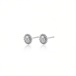 Amy Amy Stud Earrings Silver Plated <b>Face</b> Design Vintage Style Women's Jewelry Gift Fashion Earrings PE2571 - Product Image 4