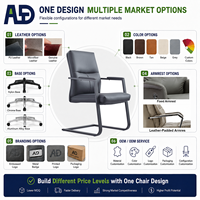 Fauteuil de conférence exécutif de luxe en cuir avec base chromée, réglable, rembourrage épais, pour bureau à domicile et salle de réunion