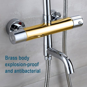 Ensemble <span class=keywords><strong>de</strong></span> pommeau <span class=keywords><strong>de</strong></span> <span class=keywords><strong>douche</strong></span> <span class=keywords><strong>thermostatique</strong></span>, <span class=keywords><strong>colonne</strong></span> réglable en noir, <span class=keywords><strong>douche</strong></span> <span class=keywords><strong>de</strong></span> pluie - Product Image 4