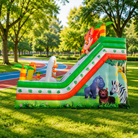 Parc de jeux gonflable commercial avec toboggan sec pour location événementielle