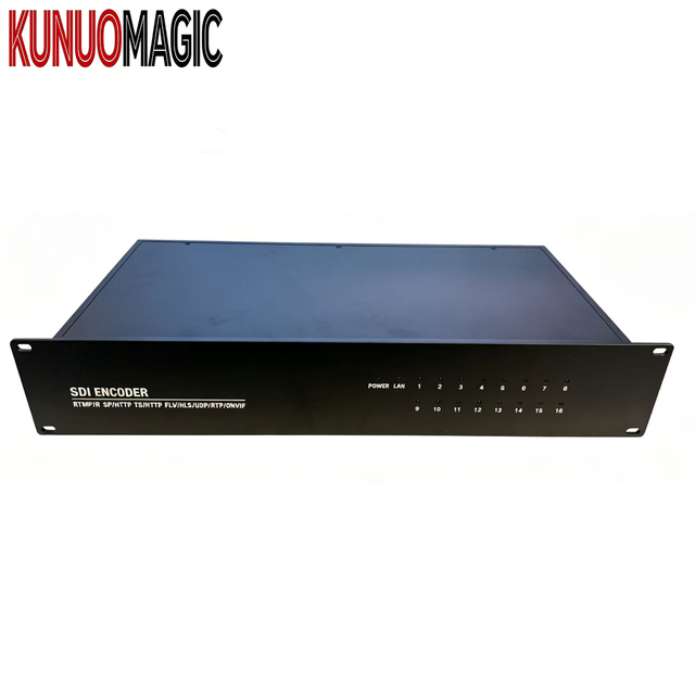 Cable TV H.265/Hevc Encoder 16-Channel SDI to IP HLS/RTMP/RTSP Protocols Full HD 1080P 2U Rack-Mounted Metal Video Encoder