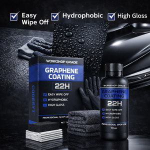 CORESYT 22H Kit de revêtement céramique au graphène qualité professionnelle hydrophobe haute brillance protection de peinture 60µm d'épaisseur 10 ans pour voiture - Product Image 4