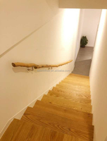 Marches d'escalier en bois de chêne massif naturel