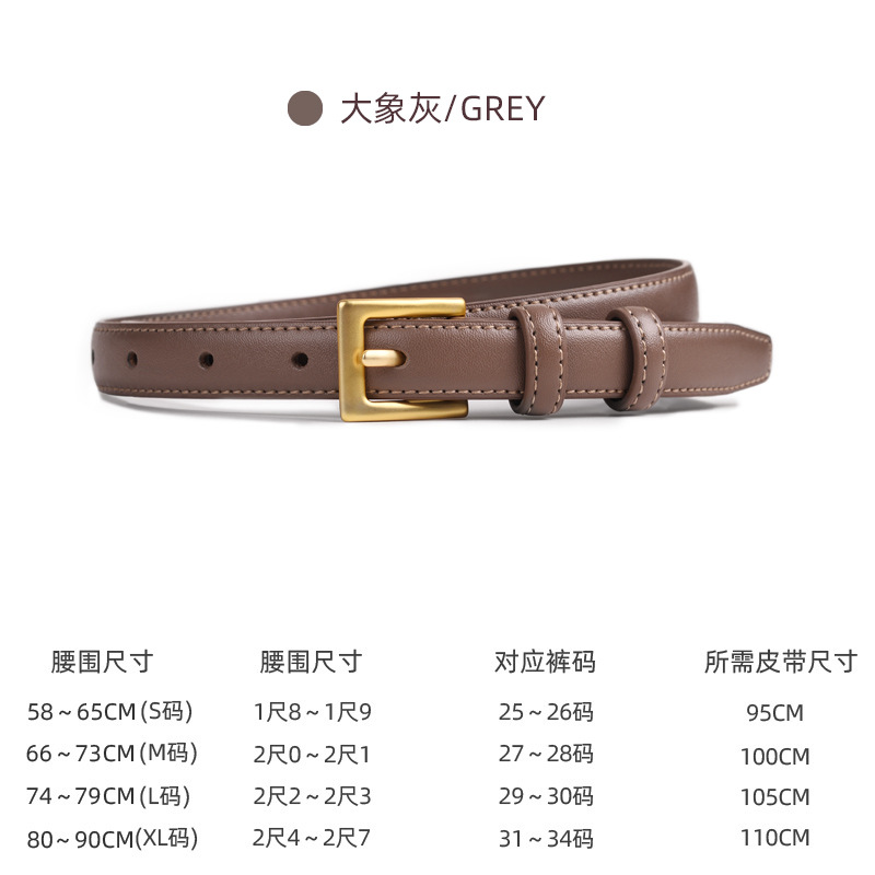 Gold-buckle elephant gray-95cm