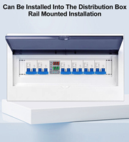 Protector de Voltaje y Corriente Ajustable GERK Monofásico 32A 63A AC80V-300V con Pantalla Digital para Riel DIN, Material PC, Capacidad 20kVA