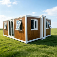 Maison conteneur préfabriquée moderne, portable, extensible et respirante, tout-en-un, pour bureau, entrepôt ou villa, modèle 5