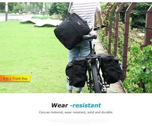 3合1山路自行车架双面后尾座椅Pannier Pack行李箱自行车行李箱包骑行托架 - Product Image 5