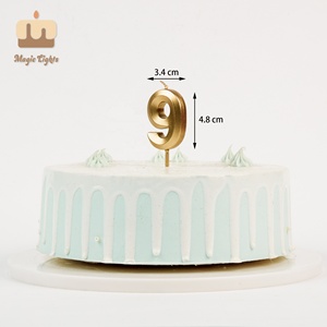Candele Numeriche per Torte di <span class=keywords><strong>Compleanno</strong></span>/Matrimonio in Plastica 3D Metallica con Logo Personalizzato a Prezzo di Fabbrica - Product Image 2