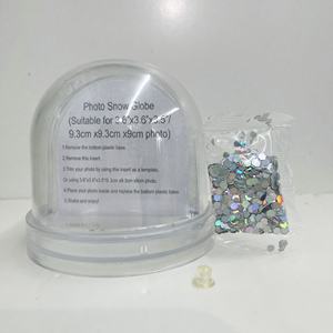 ลูกโลกน้ำหิมะทำจากพลาสติกอะคริลิคพร้อมตัวแทรกรูปภาพ - Product Image 1