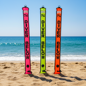 Boya de tubo de señal de salchicha de seguridad inflable para buceo, boya de superficie de alta calidad profesional de 150x15cm (SMB) - Product Image 1