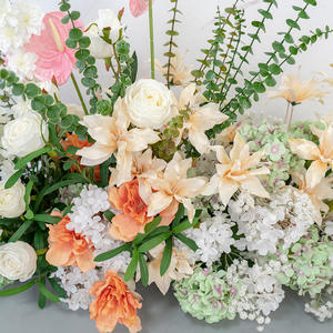 Nouvelles fleurs artificielles pour mariage, arrangement floral décoratif pour allée centrale, fleurs décoratives pour décorations de mariage - Product Image 2