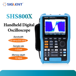 ออสซิลโลสโคปแบบพกพา Siglent SHS800X พร้อมมัลติมิเตอร์แบบ True RMS ความถี่ 100MHz 200MHz แบนด์วิดท์ 2 ช่องสัญญาณ 500MSa/s+ - Product Image 1