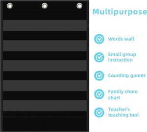 Organizador de Bolsillos para el Aula con 5 Compartimentos, Tabla de Palabras Estándar para el Hogar, la Escuela y la Oficina - Product Image 2