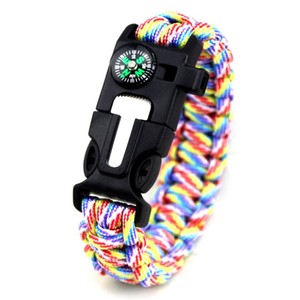 Randonnée d'urgence Paracord Corde Camping en plein air Paracord Bracelet avec boussole - Product Image 2