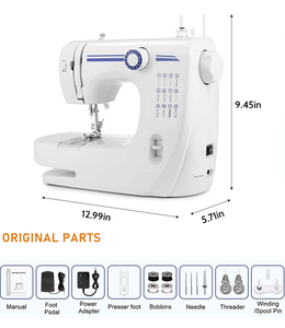 UFR-608A Nueva Máquina de <span class=keywords><strong>Coser</strong></span> Eléctrica Mini de Cama Plana con Puntada de Seguridad, Ligera, para Uso Doméstico, Reparaciones Rápidas, Ojales y Proyectos de Bricolaje - Product Image 3