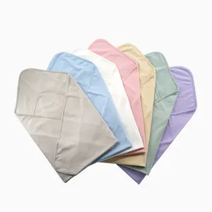 80*80cm vente en gros doux confortable coton tricoté extensible Jersey bébé Swaddle Wrap couverture d'hôpital pour nouveau-né