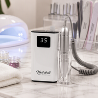 Ponceuse à ongles électrique professionnelle OEM 801, 0-35000 tr/min, portable, avec brosse en carbone, prise UK/US, pour manucure, acrylique, gel, salon