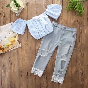 Bé Cô Gái Quần Áo Cotton Bộ Với Thời Trang Hàng Đầu Và Quần Của Trẻ Em Trang Phục Mua Sắm Trực Tuyến