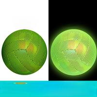 Ballon de volley en PVC lumineux pour fabricants en gros, avec finition réfléchissante colorée, logo personnalisé, couture à la machine pour jeu jour/nuit