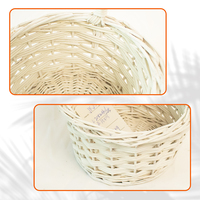 JIAYU-Panier de rangement portable pour tissage de saule blanc, petit saule, cadeau vide de Noël
