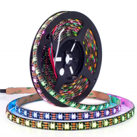 Светоизлучающий диод WS2812 DC5V60LED RGB с индивидуальной адресностью для мечтательной цветной полосы, интеллектуальная светодиодная световая лента
