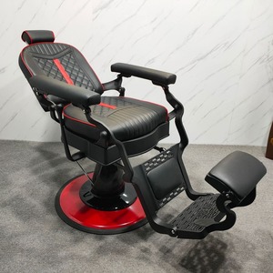 Sillón <span class=keywords><strong>de</strong></span> Barbero Moderno para Salón <span class=keywords><strong>de</strong></span> Belleza y Barbería en Cuero Negro <span class=keywords><strong>Silla</strong></span> <span class=keywords><strong>de</strong></span> Estilismo <span class=keywords><strong>Reclinable</strong></span> Hidráulica - Product Image 3