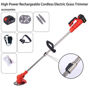 21V High Power Handheld Cordless Grass Trimmer Home Wireless Lawn Mower Portable Cutter <b>Garden</b> Pruning <b>Tool</b> <b>Set</b> PG4767A Grass Tr - Product Image 6