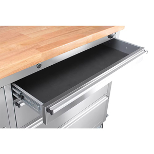 الأكثر مبيعًا خزانة أدوات بقفل مركزي 72 بوصة و 15 درجًا سوداء من الفولاذ المقاوم للصدأ مضادة لبصمات الأصابع مع بكرة - Product Image 6