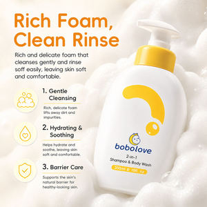 Shampooing et gel douche 2 en 1 pour bébé, huile de graines de tournesol, céramide NP, nettoyant hydratant pour les cheveux et la peau délicats des bébés - Product Image 4