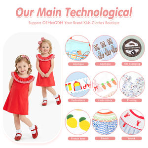 Puresun Schattig Print Design Meisjes Bubbel Pyjama's Pasgeboren Rompertjes Set Kinderen 100% Biologisch Katoen <span class=keywords><strong>Baby</strong></span> Rompers - Product Image 4