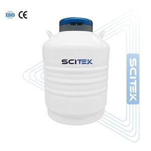 Réservoir d'azote liquide de laboratoire SCITEK 10-50L, structure en aluminium durable, durée de conservation statique de 130 jours, garantie de 3 ans, bouchon intelligent - Product Image 3