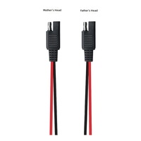 Kabel Ekstensi SAE ke SAE Heavy Duty 10AWG 12V 24V dengan Konektor Lepas Cepat untuk Pengisi Daya Baterai Panel Surya, Sepeda Motor, dan RV