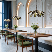 Lustre suspendu en forme de feuilles pour chambre à coucher, éclairage pour îlot de cuisine, lampe pour restaurant et hôtel