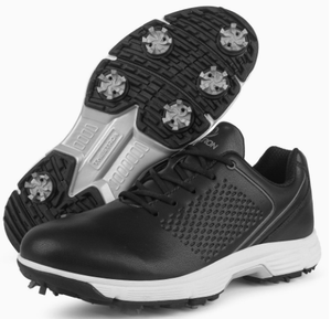 Men <b>Golf</b> Shoes Non Slip Waterproof Cushioning <b>Golf</b> Sneakers Leather Microfiber Mesh Lace Up Course Footwear - Product Image 1
