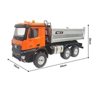 HUINA 1598 camión volquete de aleación eléctrica juguete 2,4 GHz 1/14 escala 14 canales simulación RC camión volquete modelo para niños regalos de navidad