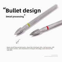 Emery Nail Art Bits Manucure Outil Bullet Head Shape Nail Drill Bit Outils de polissage des ongles