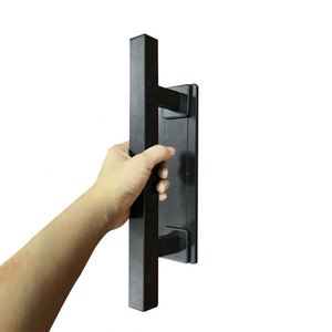 WEKIS Juego de Herrajes Modernos Rústicos Negros de Acero de 12 Pulgadas para Puerta Corredera Tipo Granero, para Almacén, Baño, Entrada Exterior, Pasillo - Product Image 3