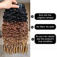Extensiones de Cabello Humano Rizado Birmano Borgoña 99J Rojo, Tejido de Cabello Humano 16-30 Pulgadas, Remy Ondulado Profundo, Oferta de 1/3/4 Paquetes