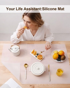 Silicone Crafting <b>Mat</b> 32x24x1.2mm <b>Large</b> Non-Stick Heat Resistant <b>Desk</b> Protector Resin Jewelry Acrylic/Clay Work | Translucent - Product Image 6