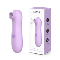 WINYI WY0575 SUNNY Stimulateur clitoridien vibrant à succion pour femmes, massage multi-succtions à impulsions d'air, faible bruit, jouet alimenté par piles