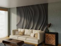 Panneau mural 3D ondulé pour routeurs CNC et impression 3D, carrelage vertical sans joint, taille et profondeur personnalisables, OEM ODM