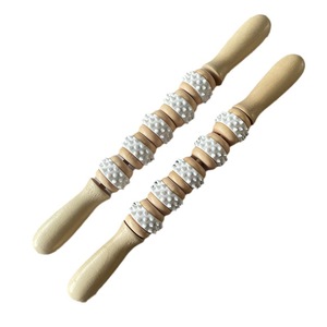 Palo de Masaje Guasha de Madera Natural, Masajeador de Madera Sueco con Forma de Hongo, Terapia de Madera para Esculpir el Cuerpo y los Músculos - Product Image 1