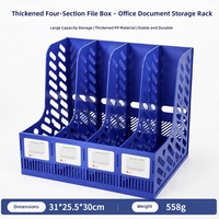 Organizador de Archivos de Escritorio A4, Soporte para Documentos de Plástico Grueso, Caja de Almacenamiento de Archivos Minimalista, Venta al Por Mayor
