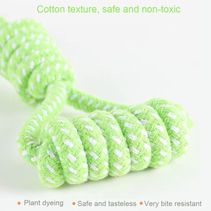 Jouet en corde tricotée résistante pour chien, jouet interactif à mâcher pour animaux de compagnie, corde en coton pour l'entraînement extérieur des chiens - Product Image 5