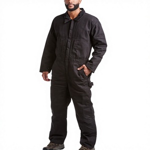 Combinaison de travail résistante à l'eau à manches longues en coton pour hommes – Combinaison de travail FR, uniforme industriel une pièce - Product Image 1