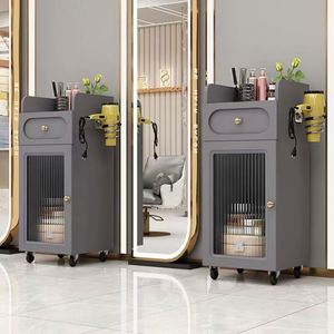 Armoire de rangement multifonctionnelle pour salon de coiffure et de coiffure, design moderne, outils de barbier, organisation au sol pour chambre à coucher - Product Image 3