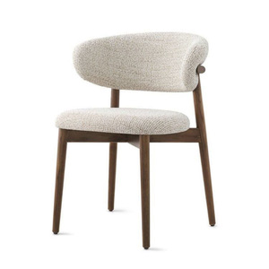 Chaise de relaxation 2026 incontournable avec cadre en bois massif et coussin en coton-lin pour salon et <span class=keywords><strong>salle</strong></span> <span class=keywords><strong>à</strong></span> <span class=keywords><strong>manger</strong></span> - Product Image 1