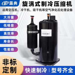 คอมเพรสเซอร์โรตารี่อุตสาหกรรม ขนาด 60x60x70 มม. ระบายความร้อนด้วยอากาศ ใช้ไฟ 380V AC มอเตอร์แบบอยู่กับที่ หล่อลื่นด้วยน้ำมัน สำหรับการทำความเย็นและระบบทำความเย็น - Product Image 5