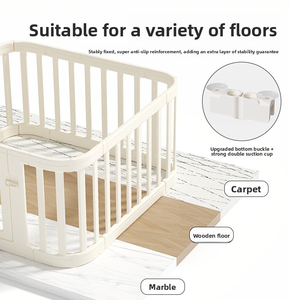 Grand parc de jeu pliable pour bébé avec barrière de sécurité et tapis de jeu, aire de jeux portable intérieure et extérieure pour tout-petits - Product Image 6